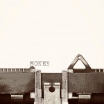 Money on typewriter page